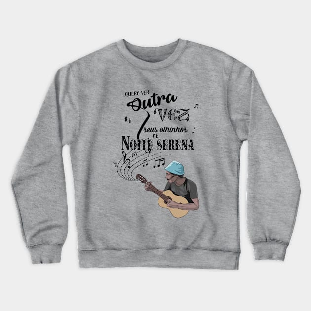 Olhinhos de noite serena Crewneck Sweatshirt by Leo Carneiro